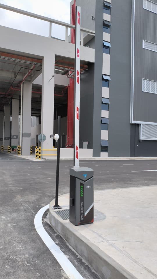 Industrial barrier gate at a warehouse entry