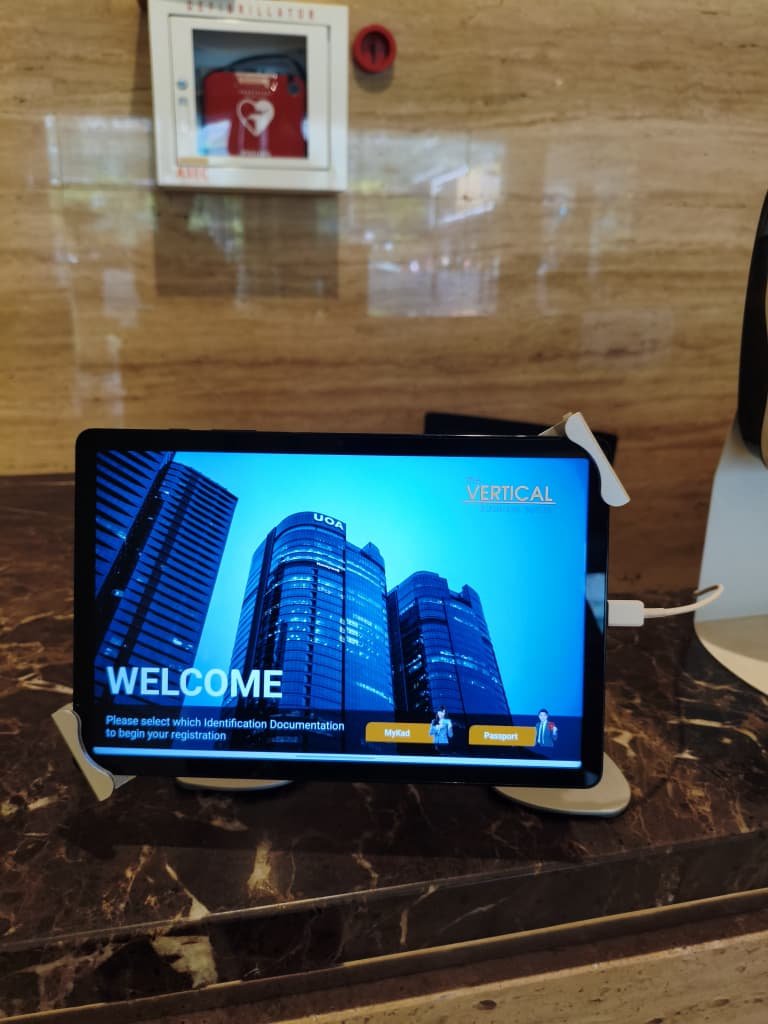 Visitor registration kiosk